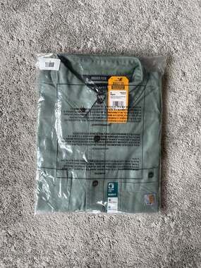 Carhartt Rugged Flex Relaxed Fit Midweight Canvas Short Sleeve Shirt, Size XL